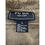 FUDA Women's Faux Suede Fur Plush Coat Jacket Size L Retro Y2K Brown Size L Photo 1