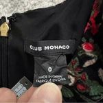 Club Monaco Red Rose Floral Velvet One Sleeve Sheath Dress Fancy Party Women’s 0 Photo 3