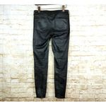 Madewell  Jeans Womens 26 Black Skinny Ankle Leather Coated Biker Moto Zip Pocket Photo 6