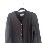 J. Jill Women's Size Small Black 84% Chamonix Button Up Cardigan Top Photo 1