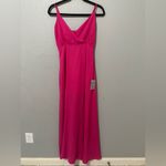 New with tags lulus Evening of Splendor Hot Pink Surplice Maxi Dress Elegant Size XS Photo 4