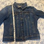 Old Navy Blue Jean Dark Wash Crop Button Up Jacket Size Medium Photo 6