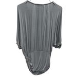 Shasa  Gray Ruched Dolman Batwing Tunic Top Womens Small Photo 6