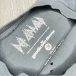 Goodie Two Sleeves Distressed Def Leppard by goodie 2 sleeves Grey holey short sleeve t shirt small Photo 3