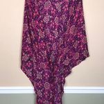 Lands' End Lands’ End Women’s Boho Hippie Floral Multicolor Beach Wrap Kimono One Size Photo 0