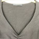 Brandy Melville  v neck , long sleeve black, tee shirt, seam at chest‎ Photo 1