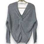 Francesca's small twist back pullover sweater long sleeve relaxed fit v Photo 10