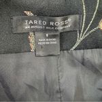 August Silk Jared Ross Black & Embroidered Boho Flowers Single Button Blazer Jacket Size 8 Photo 7