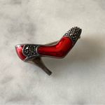 VTG Sterling Silver Judith Jack Red High Heel Brooch Pin Marcasite Enamel 925 Photo 4