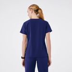 FIGS Women's Catarina One Pocket Scrub Top in Sapphire, Size Medium Photo 4
