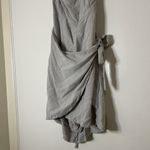 White Fox Boutique WHITEFOX gray wrap lace back mini fit and flare dress size medium Photo 1