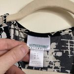 Motherhood 🌞 White, Black & Tan Geometric Print Short Sleeve Maternity Dress #O Photo 1