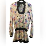 Roberto Cavalli  Women's Floral Keyhole Printed Blouse Photo 7