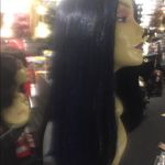 Wig Blue Black Long Lacefront middle Part Anime Photo 2