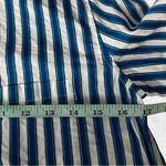 J.Crew Button Down Top 100% Stripes Blue Green White Sz 2 NWT Photo 2
