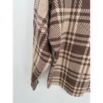 Adrienne Vittadini  Sweater Women M Brown Cream Plaid Clueless Preppy Academia Photo 2