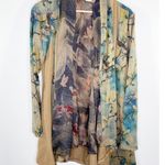 Soft Surroundings Women Arty Cardigan Open Front Tea Garden Earthy Floral Size S Photo 10