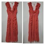 Anthropologie  Love The Label Ruffled V-Neck Maxi Dress Size S Photo 5