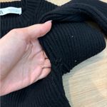 ZARA Black  ribbed long sleeve Photo 3
