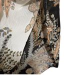 Fig and Flower Sheer Floral Paisley Button Down Blouse Womens sz M Boho Cottage Black Size M Photo 6