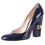 Casadei  | Blue Patent Leather Pumps Gold Hardware 37.5 Photo 0