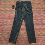 NWT DALIA BLACK SHIMMER STRETCH TROUSER PANTS Size 4 Photo 4