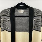 Vintage 80s Billie Jo Cardigan Sweater Cream Black Bell Sleeve Womens Medium Photo 3