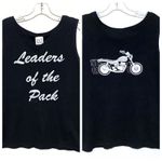 VTG Motorcycle Biker Chic Leader Of The Pack Black Tank Top Womens XL Made USA Photo 1
