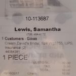 David's Bridal  Jewwl Lace A-Line Wedding Dress with Beading Style #WG3755 Photo 4