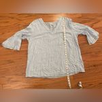 Old Navy - Light Blue and White Striped Blouse Size L Photo 5