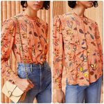 Ulla Johnson Ashlyn Printed Silk Blouse Cherry Blossom Photo 1