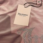 Juicy Couture  women's L pink rhinestone velvet fleece long sleeve pullover top Photo 6