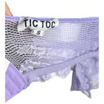 TIC TOC small off shoulder lilac purple lace pushup cropped bustier top Photo 6