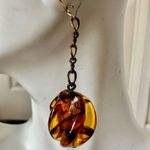 Amber tone chain drop earrings Photo 4