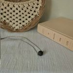 Black Lava Stone Essential Oil Necklace Silver Chain Smell Therapy Minimal Neutral Photo 3