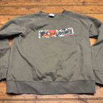 Columbia  Olive‎ Green Floral Print Sweatshirt Sz Medium Photo 0
