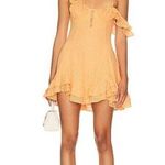Camila Coelho Orange Asymmetrical Ruffled Sundress Photo 0