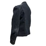 Bum Equipment  Mandarin Collar Stretch Denim Button Up Blue Jean Jacket Cotton M Photo 6