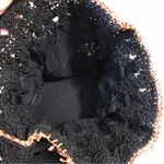 Black round boho crochet purse Photo 3