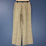 Veronica Beard  Plaid Tonelli Women's Wide Leg Trouser Pant in Ecru Size 12 NWT Photo 4