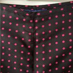 J McLaughlin silk pants 8. Black with‎ pink polka dot. Photo 2