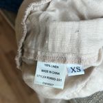 Bella Dahl Linen Pants Khaki Elastic Drawstring  Womens XS Photo 4