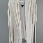 Gap Women’s Oatmeal Beige Draped Open Front Cardigan Small Photo 9