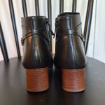 Talbots Harlow Buckle black leather heeled booties size 8.5 Photo 5