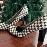 Anne Klein Black and White Houndstooth Heels Photo 0