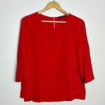 Madewell CLEARANCE! Red Silk Hi-Low Blouse Size S EUC Photo 2