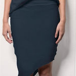 Frank & Eileen  Long Asymetrical Black Cotton Skirt Size Est. Medium NWOT Photo 0