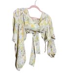 Madden Girl NWT Madden NYC Junior's Boho Floral Cropped Back Tie Long Blouson Sleeve XXL Photo 5