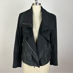 Lucky Brand  Black Leather Caviar Jacket Photo 1