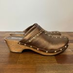 Michael Kors  Womens Clogs 6.5 Wooden Heel Stud Slip On Copper Bronze NEW Mule Photo 2